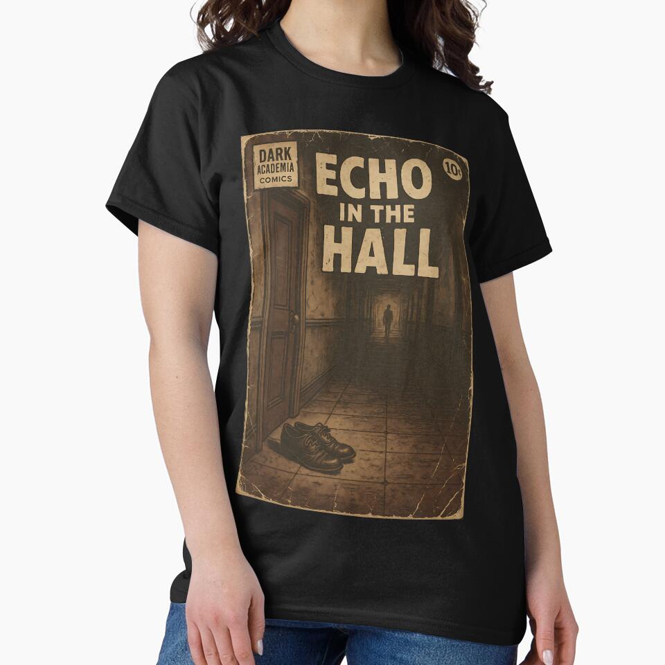 Vintage Dark Academia: Echo in the Hall by bapupa T-Shirts, Hoodie, Sweatshirt | BlankRebels.com (Image 2)