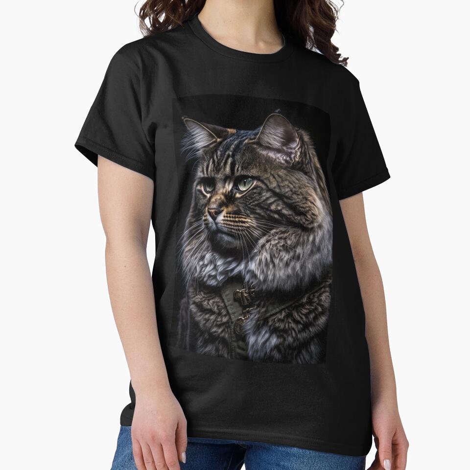 Cool Cat Portrait Looking Out Distance T-Shirts, Hoodie, Sweatshirt