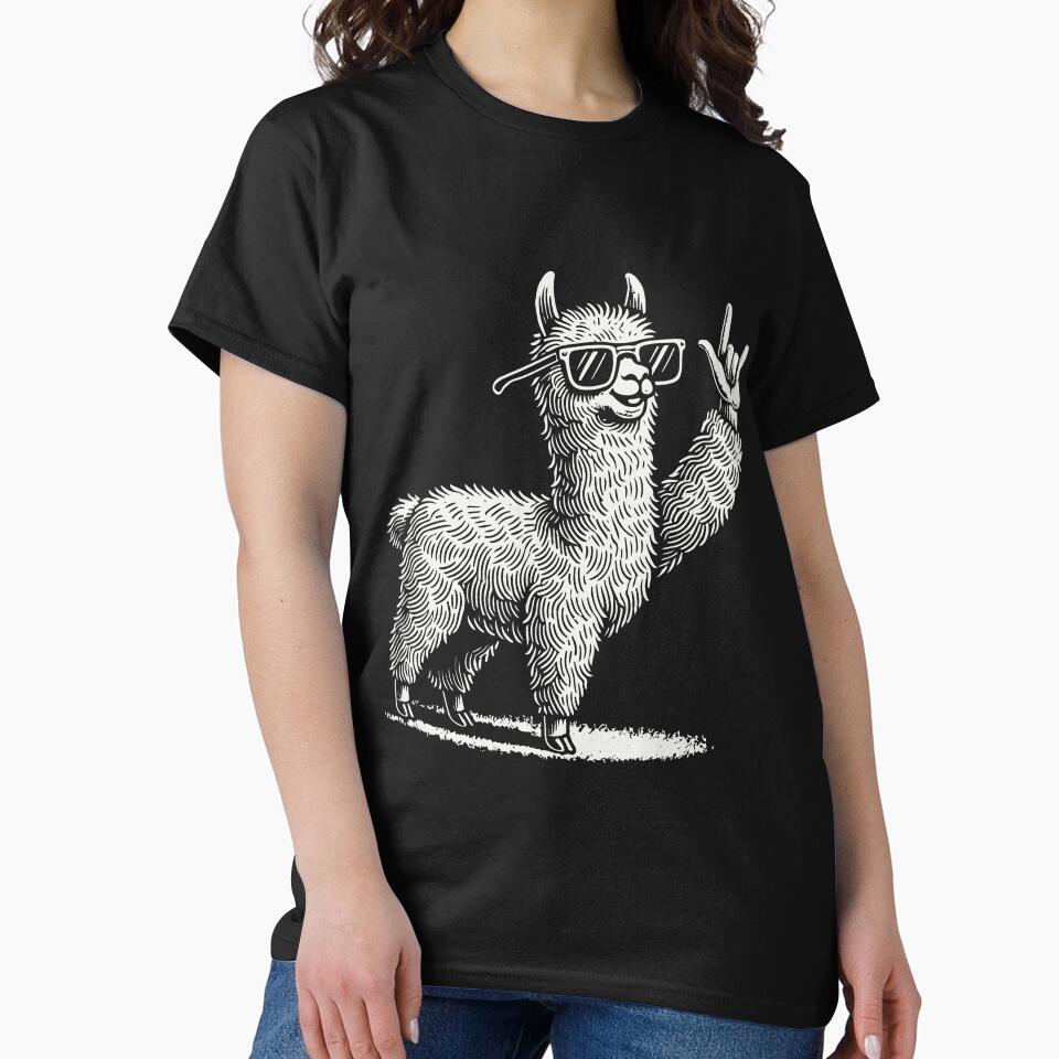 Rock Music Llama Festival Concert Design by LuminOrb T-Shirts, Hoodie, Sweatshirt | BlankRebels.com (Image 2)