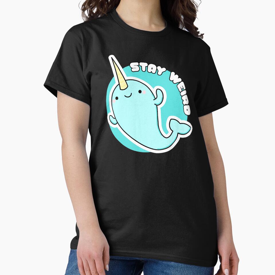 Kawaii: Stay Weird Narwhal by AutonomousN T-Shirts, Hoodie, Sweatshirt | BlankRebels.com (Image 2)