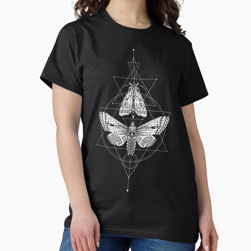 Skull Moth & Sacred Geometry • Goth by Rike Mayer