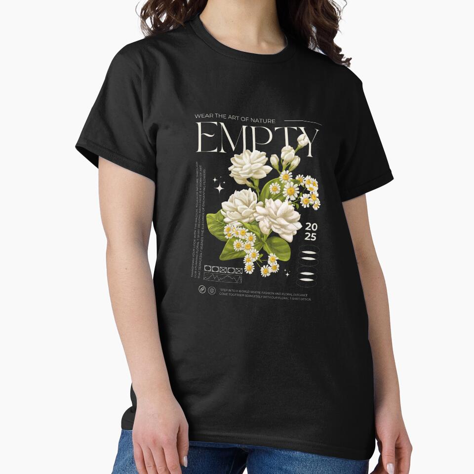 Floral Art Nature T-Shirt | Elegant Botanical Flowers Graphic Tee | Aesthetic Garden Shirt 2025 by BOSSDOT... (Image 2)