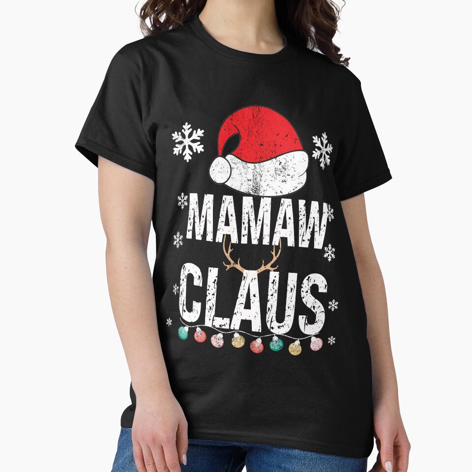 Mamaw Claus Family Matching Xmas Light Funny Christmas Pajama by ZANNIX T-Shirts, Hoodie, Sweatshirt (Image 2)