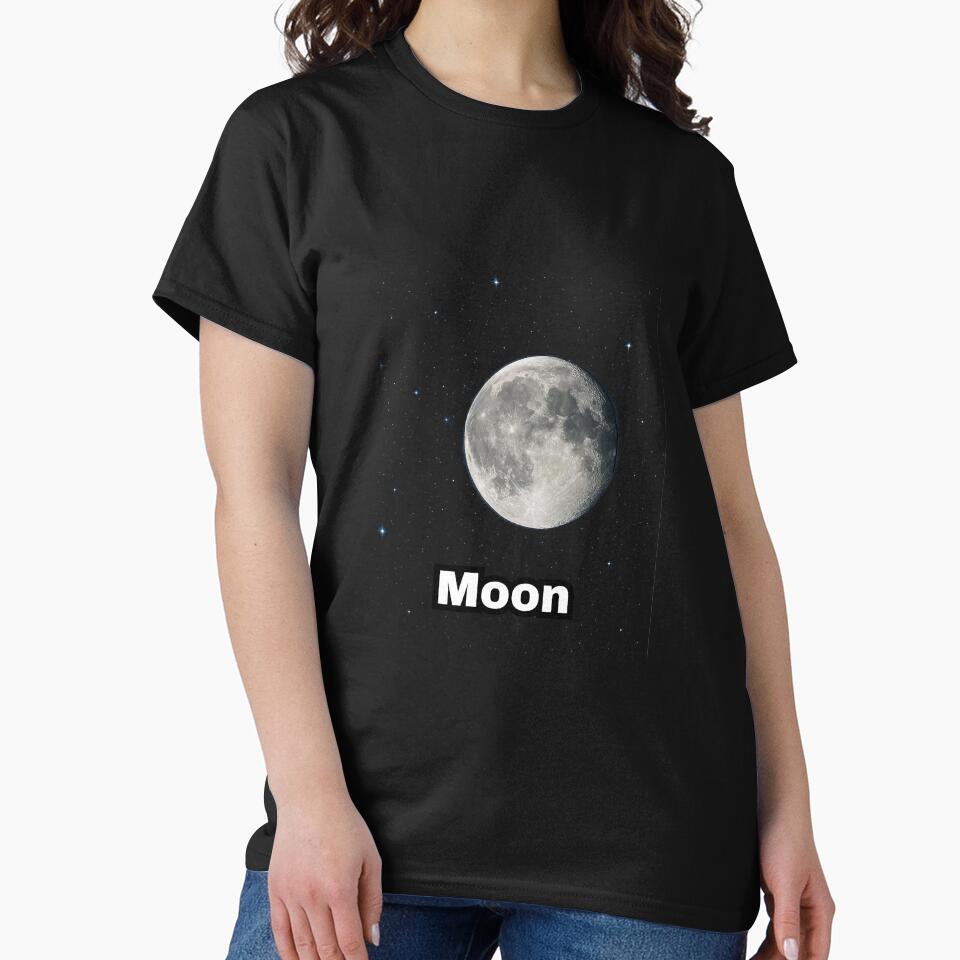Realistic Full Moon Space Galaxy Astronomy by mariolka24 T-Shirts, Hoodie, Sweatshirt | BlankRebels.com (Image 2)