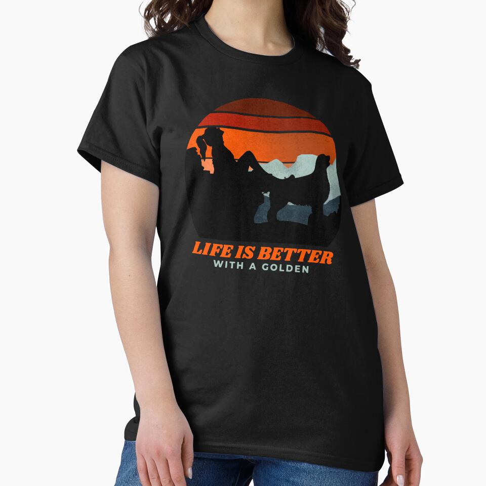 Life Is Better With A Golden Retriever Women's Mom Gift by Guarddogdrive T-Shirts, Hoodie, Sweatshirt (Image 2)
