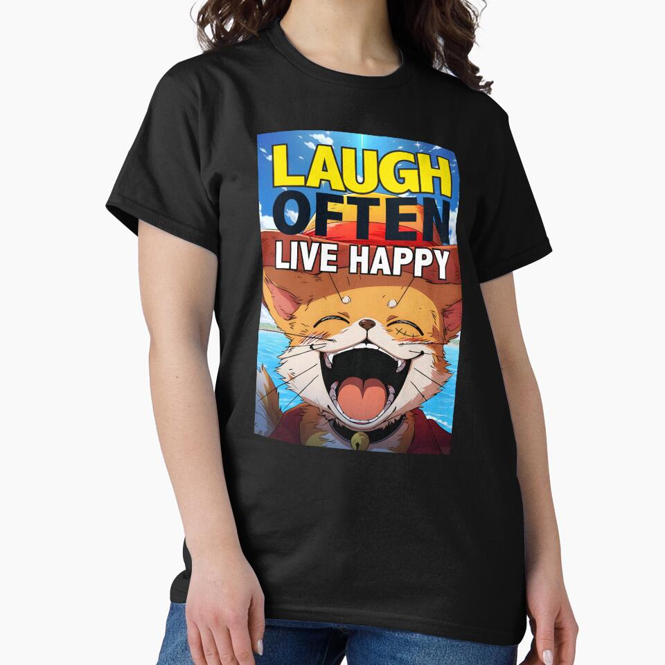 Cowboy Cat Laugh Often Live Happy by Oh-Clap T-Shirts, Hoodie, Sweatshirt | BlankRebels.com (Image 2)