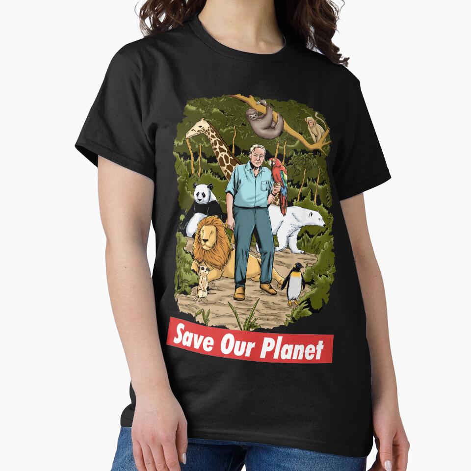 David Attenborough - Save Our Planet by HiroFiction T-Shirts, Hoodie, Sweatshirt | BlankRebels.com (Image 2)