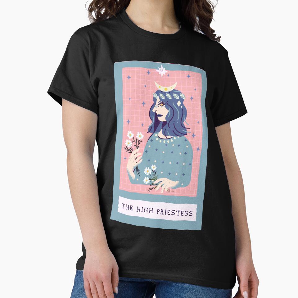 The High Priestess II Tarot Card by stonedwitch T-Shirts, Hoodie, Sweatshirt | BlankRebels.com (Image 2)