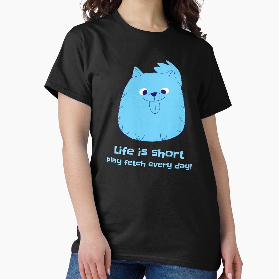 Life Is Short, Play Fetch Every Day Cute Dog by Harmonick-Tees Hoodie, Sweatshirt | BlankRebels.com (Image 2)