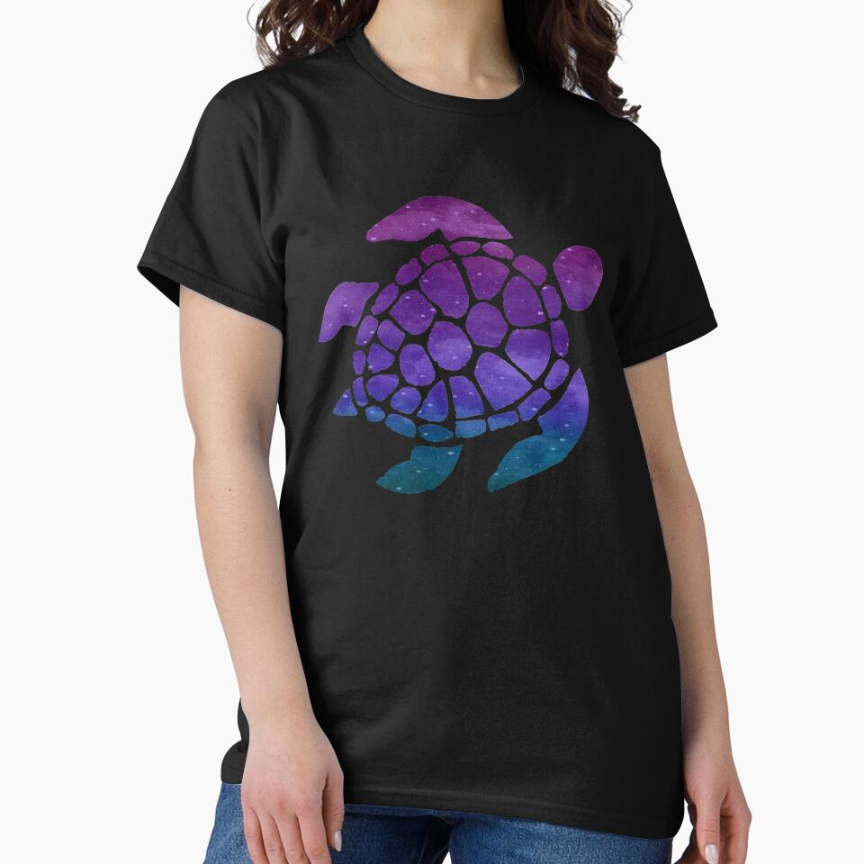 Blue Purple Teal Galaxy Turtle by Felicity-K T-Shirts, Hoodie, Sweatshirt | BlankRebels.com (Image 2)
