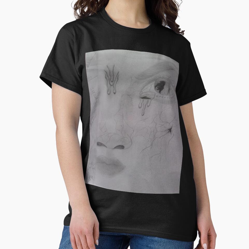 Her Cracks Show Her Internal Struggle Sad Aesthetics T-Shirts, Hoodie, Sweatshirt