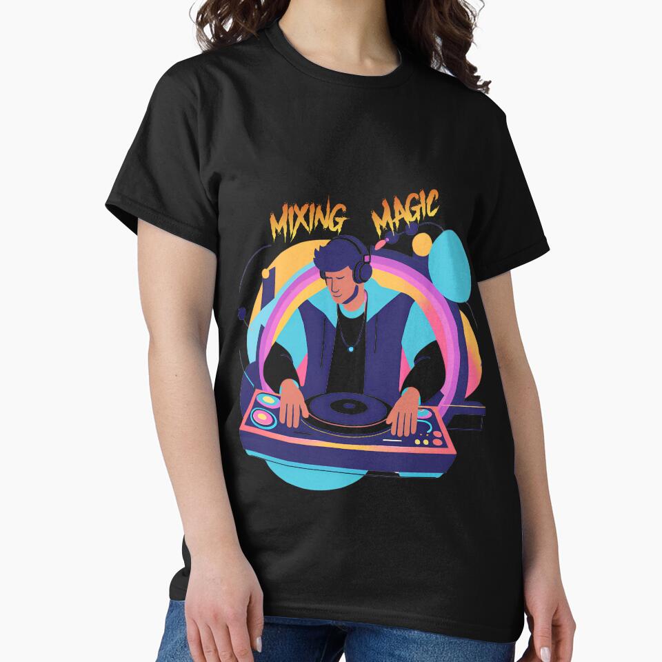 Mixing Magic – Neon DJ Illustration by Teehiv T-Shirts, Hoodie, Sweatshirt | BlankRebels.com (Image 2)