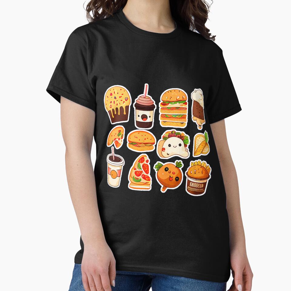 #6 Cute happy food sticker pack by KawaiiFoodArt T-Shirts, Hoodie, Sweatshirt | BlankRebels.com (Image 2)