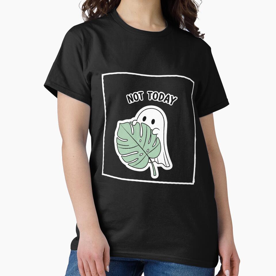 Ghost Hiding Behind Leaf - Cute Social Anxiety Art by Skill_&_Stone T-Shirts, Hoodie, Sweatshirt | BlankRebels.com (Image 2)