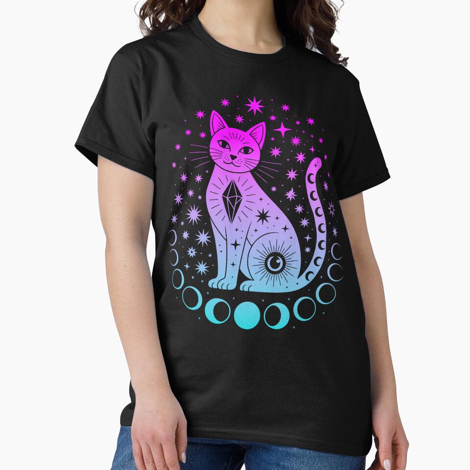 Celestial Cat Magic by Angry Swan Designs T-Shirts, Hoodie, Sweatshirt | BlankRebels.com (Image 2)