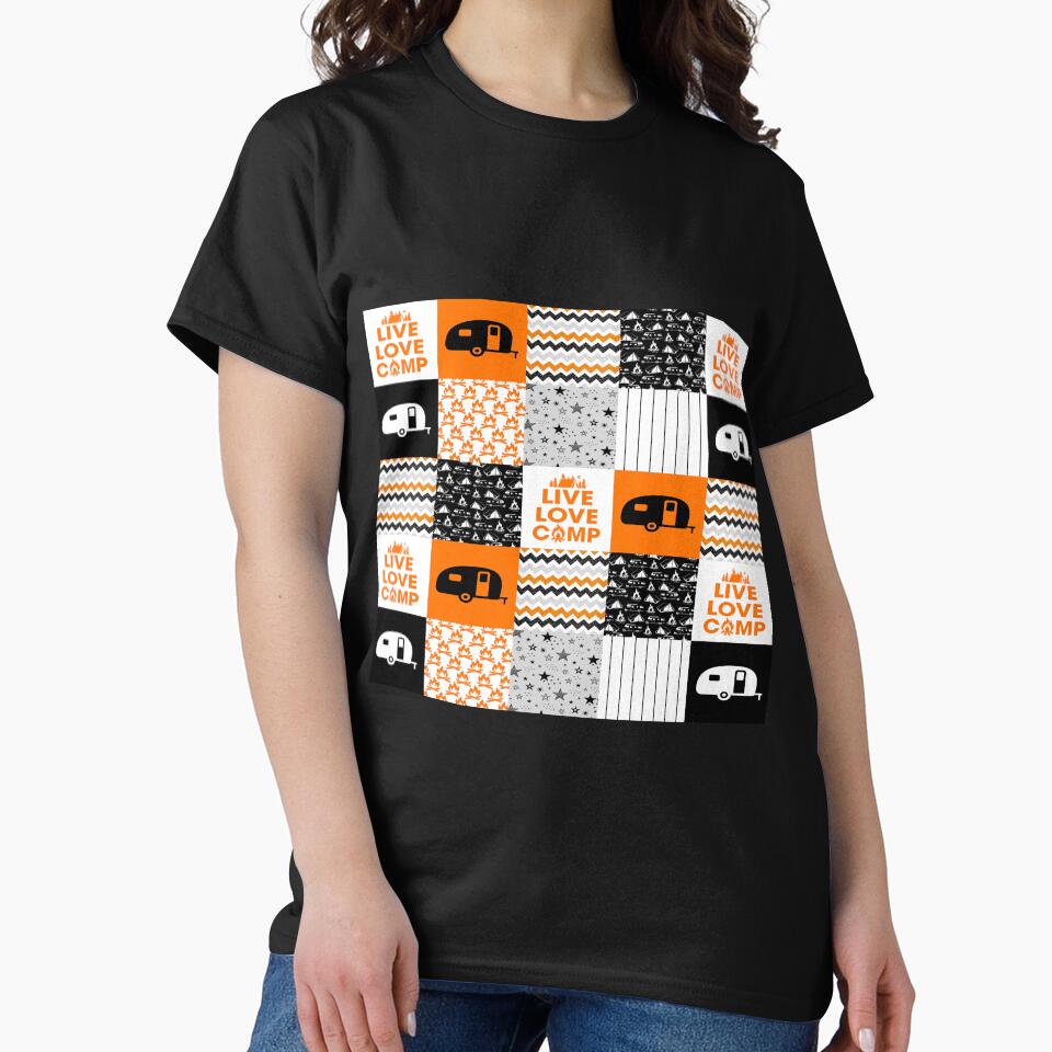 Orange Eat Sleep Camp Camping Life by AverilArt T-Shirts, Hoodie, Sweatshirt | BlankRebels.com (Image 2)