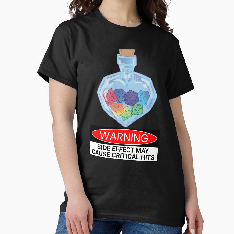 Warning. Side effect may cause critical hit! RPG by Zanda-Nerd-Shop T-Shirts, Hoodie, Sweatshirt | BlankRebels.com (Image 2)