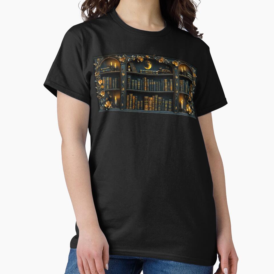 Gothic Dark Academia Library Art by MargaretWiktor T-Shirts, Hoodie, Sweatshirt | BlankRebels.com (Image 2)