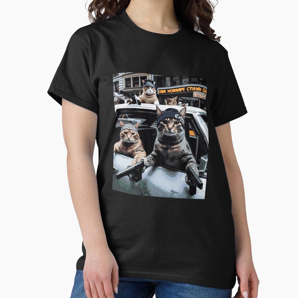 Funny Cat Gang, Funny Cat Meme by DistrictHype T-Shirts, Hoodie, Sweatshirt | BlankRebels.com (Image 2)