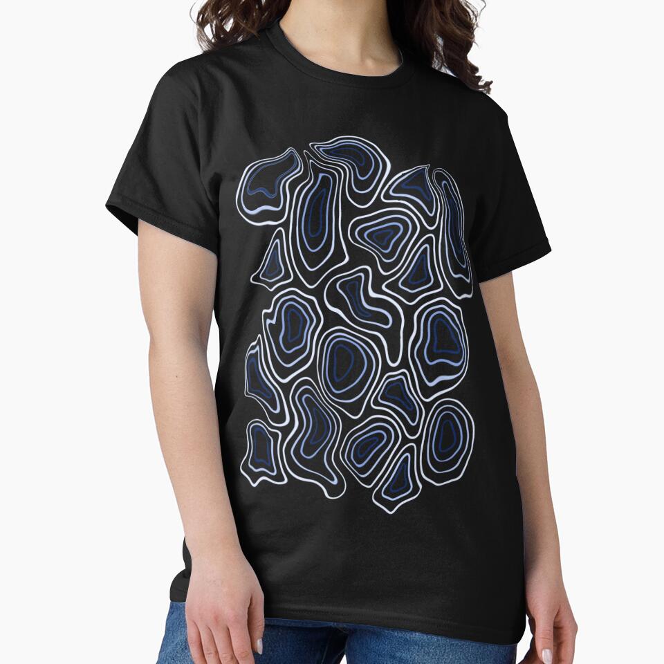 Blue Minimalist Geode Drawing T-Shirts, Hoodie, Sweatshirt