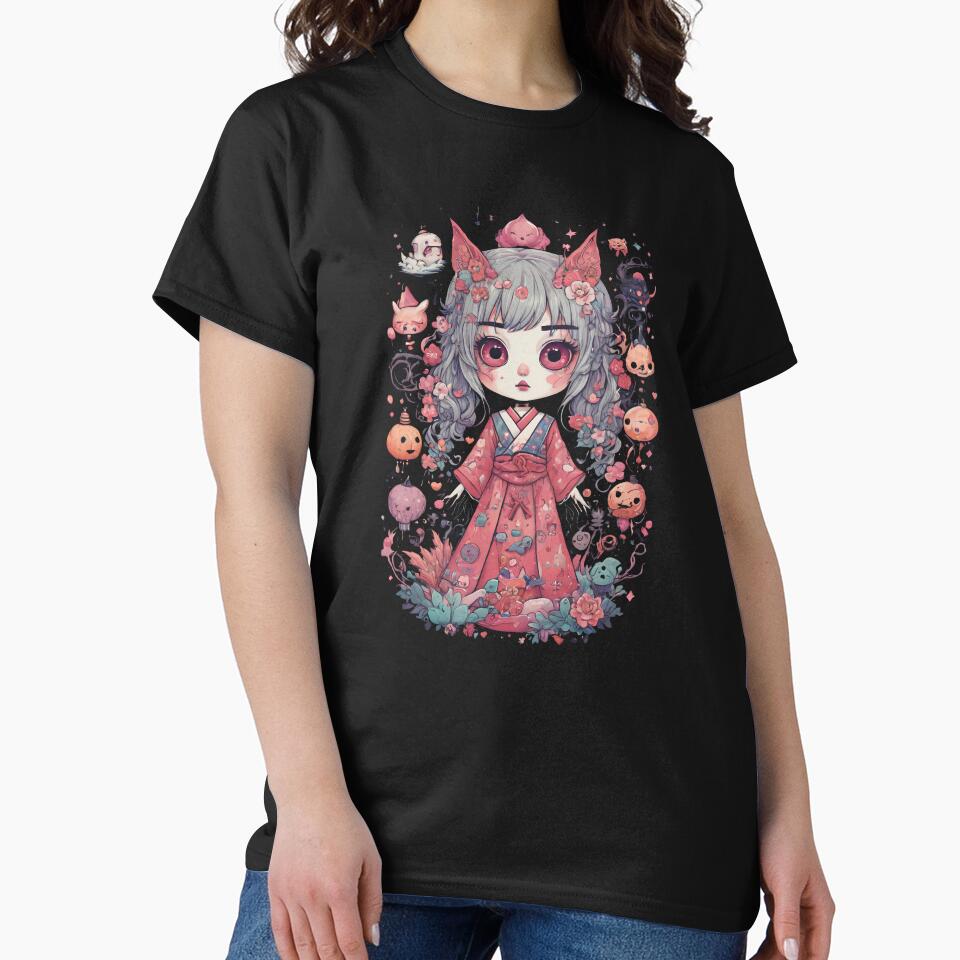 Kawaii Gothic Girl by Itsheartshop T-Shirts, Hoodie, Sweatshirt | BlankRebels.com (Image 2)