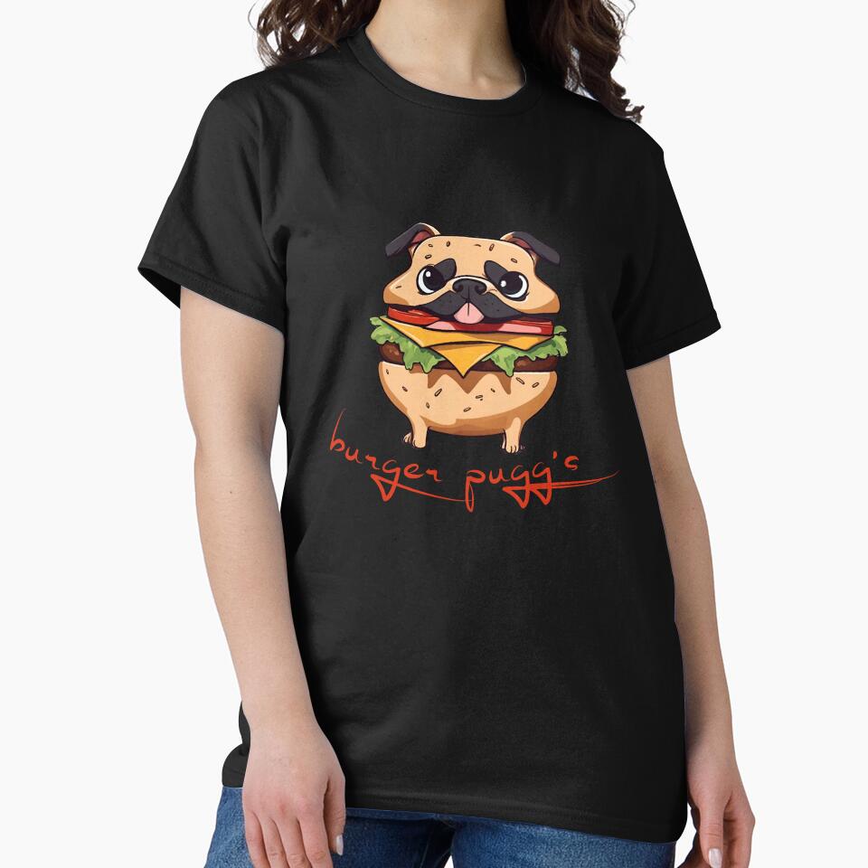 Burger Boy Funny Burger Pug Dog by GoodyPaws T-Shirts, Hoodie, Sweatshirt | BlankRebels.com (Image 2)