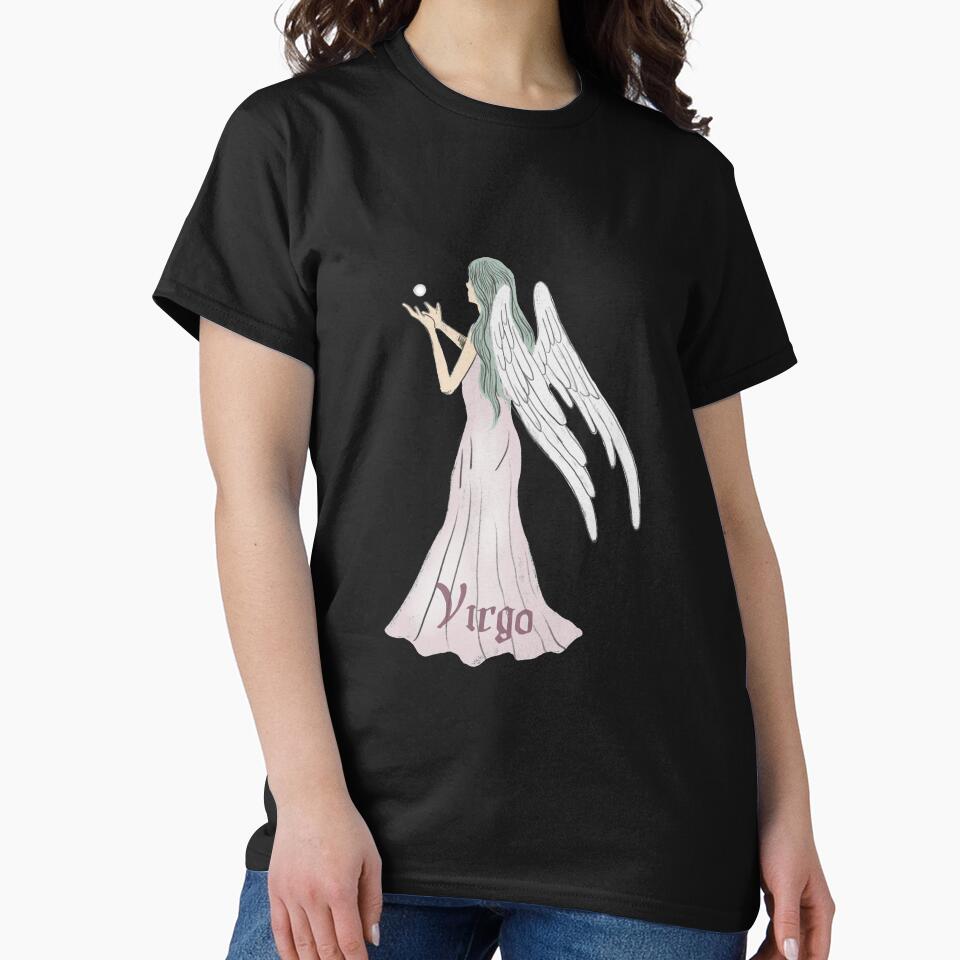 Virgo Zodiac Sign Horoscope Constellation Retro Vintage Angel by Wangfu-tees Hoodie, Sweatshirt | BlankRebels.com (Image 2)