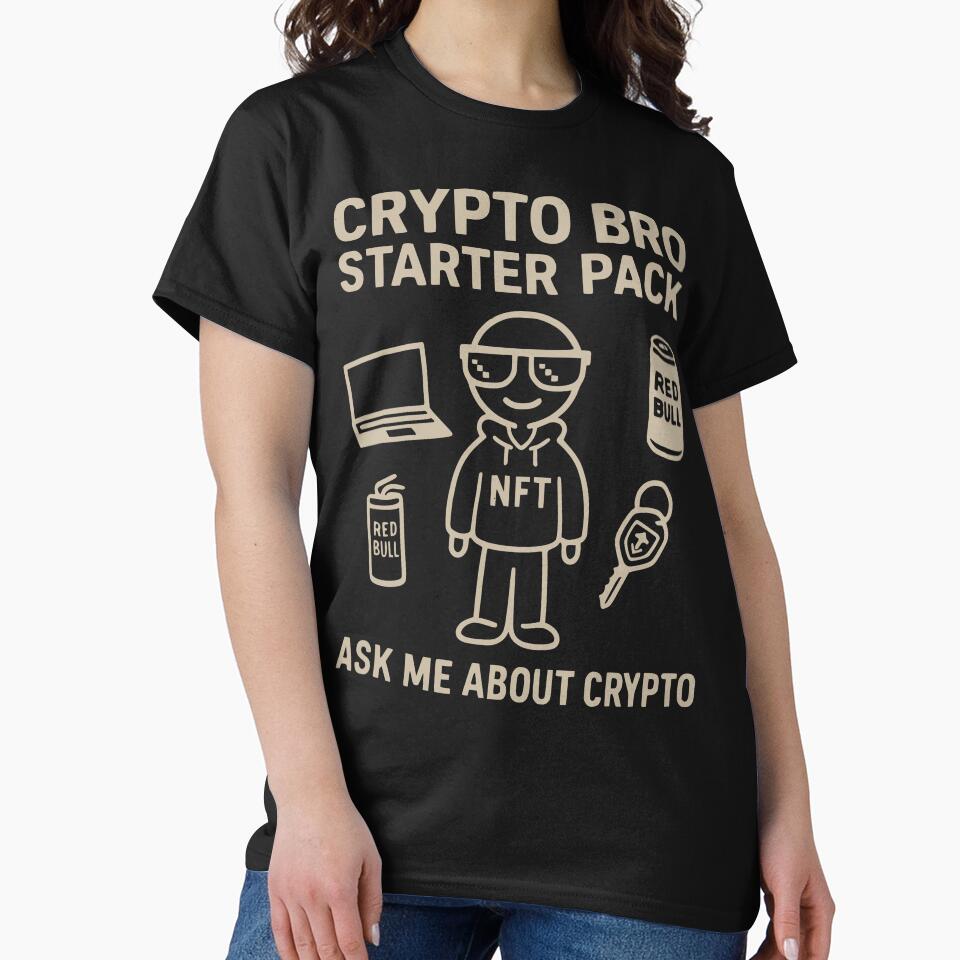 Crypto Bro Starter Pack – Meme T-Shirt for Blockchain Believers by Mighty Tees Hoodie, Sweatshirt | BlankRebels.com (Image 2)