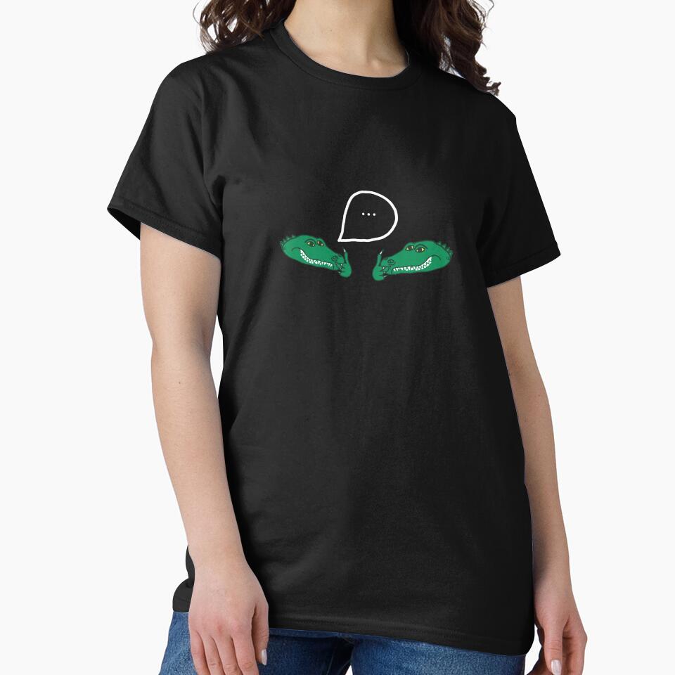LaMaisonOfMY ALLIGATOR SSSSHHH! INTROVERT CONVERSATIONS COLLECTION NO.1 Black Series by LaMaisonOfMY T-Shirts,... (Image 2)