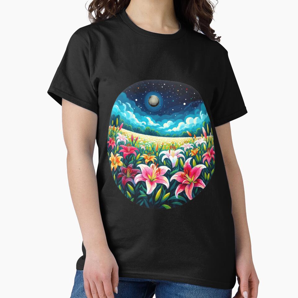 Flowers in a field at night retro floral flowers by Expressions-Sel T-Shirts, Hoodie, Sweatshirt | BlankRebels.com (Image 2)