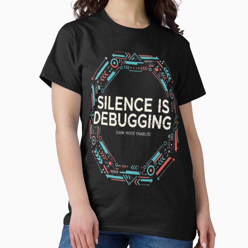 Silence Is Debugging – Minimal Programmer Quote for Focused Coders by ZentraVibe T-Shirts, Hoodie, Sweatshirt (Image 2)