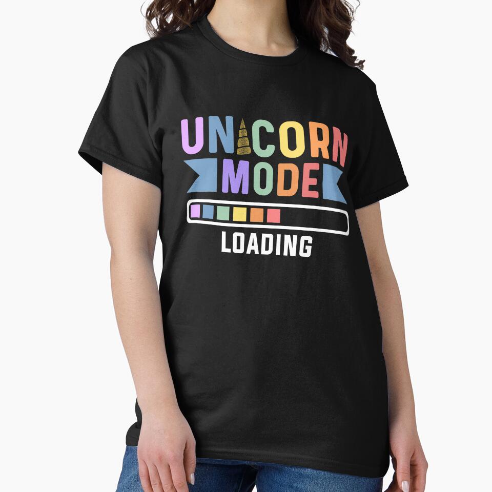 Vintage Unicorn Mode Loading Funny by jasperjuan77 T-Shirts, Hoodie, Sweatshirt | BlankRebels.com (Image 2)