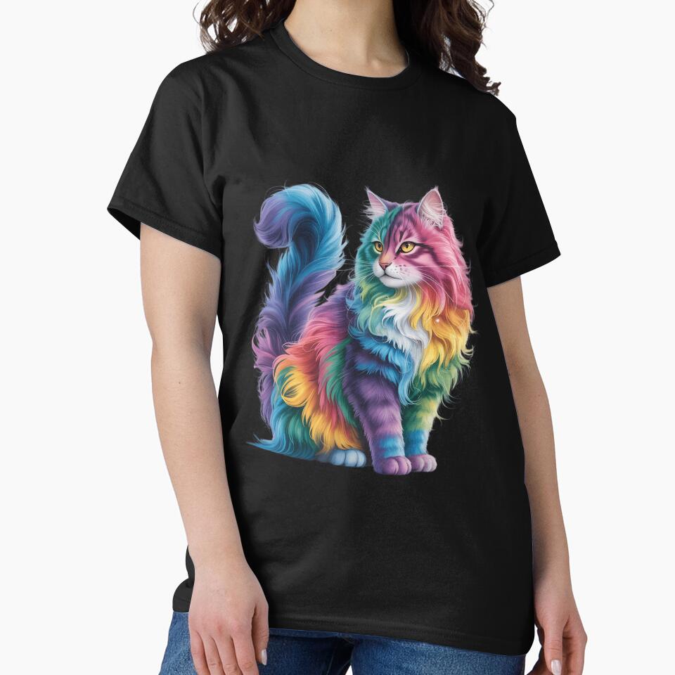 Cat Colourful Watercolour Cat by Morphologiona