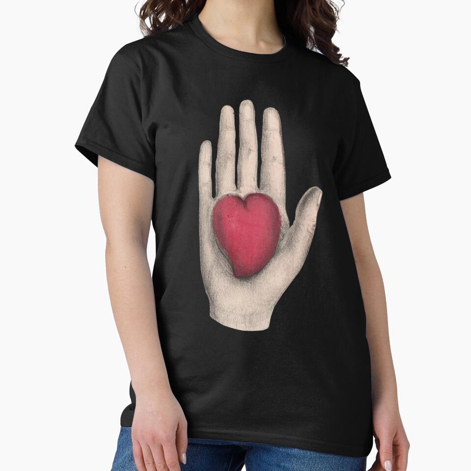 Hand with heart hand drawn valentine's day love vintage by PassageDisco T-Shirts, Hoodie, Sweatshirt (Image 2)