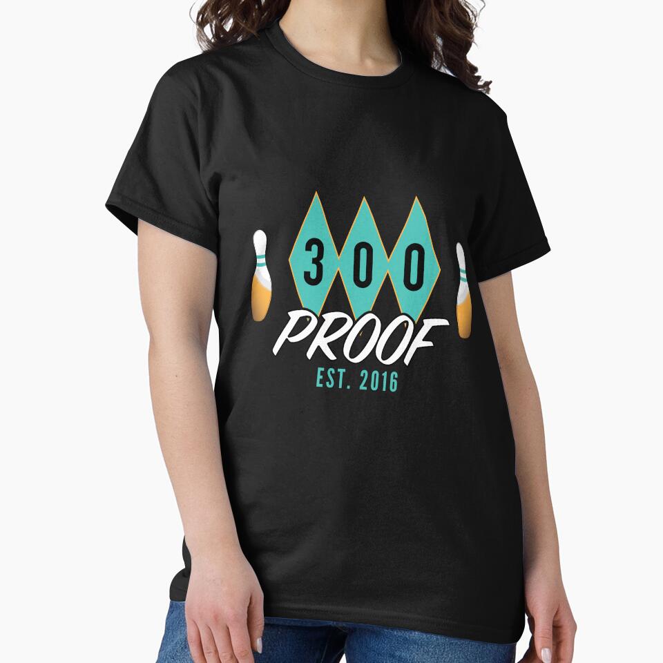 300 Proof Retro Logo White by Headsnack Shop