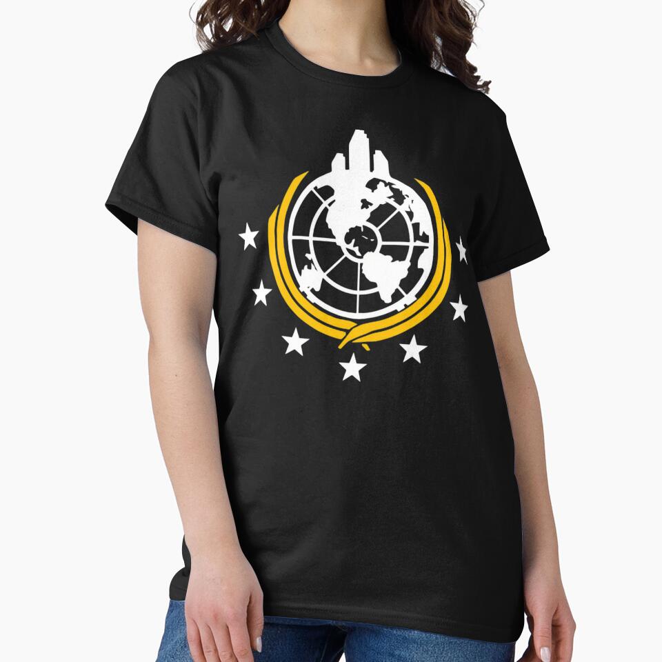 Super Earth Logo by Blxck-Noise-Clothing T-Shirts, Hoodie, Sweatshirt | BlankRebels.com (Image 2)