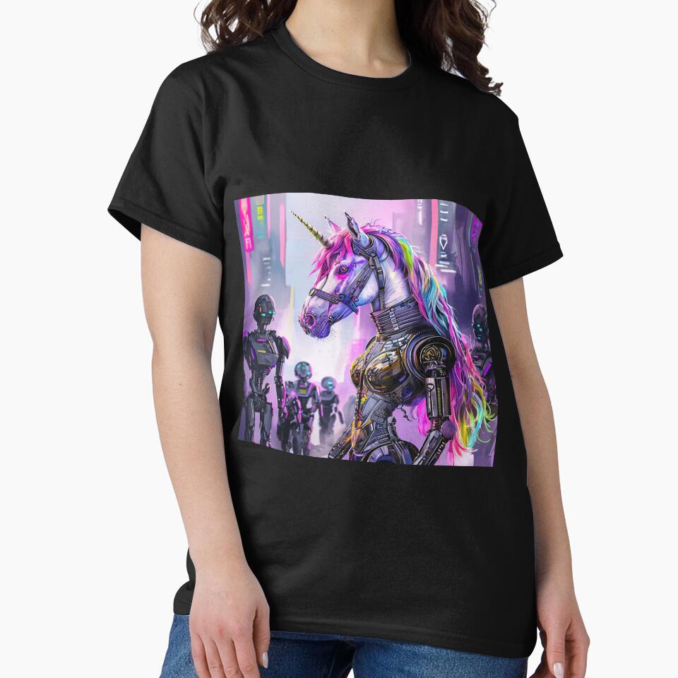 Punk Unicorn in a Futuristic City by Collection de trésors T-Shirts, Hoodie, Sweatshirt | BlankRebels.com (Image 2)
