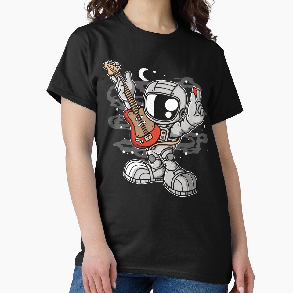 Astronaut Guitar - Funny Outer Space Lovers by Desteroids T-Shirts, Hoodie, Sweatshirt | BlankRebels.com (Image 2)