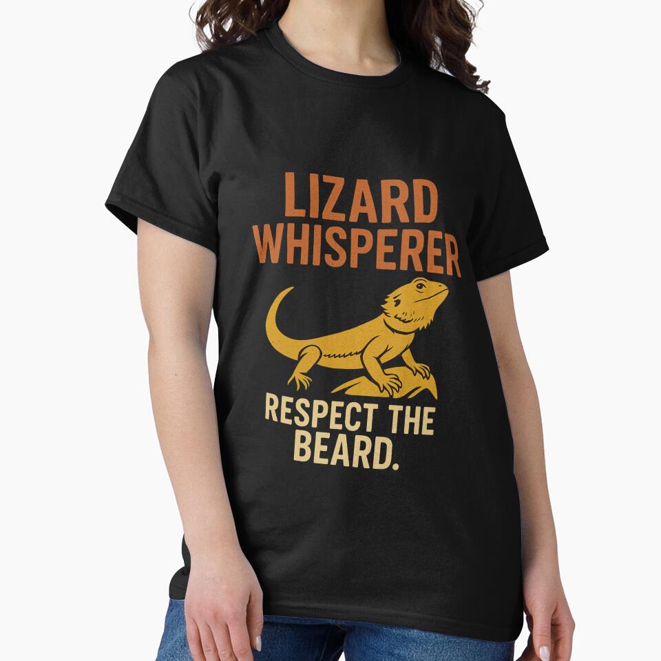 Lizard Whisperer Bearded Dragon T-Shirt – Funny Reptile Pet Lover Gift by teezzi Hoodie, Sweatshirt (Image 2)