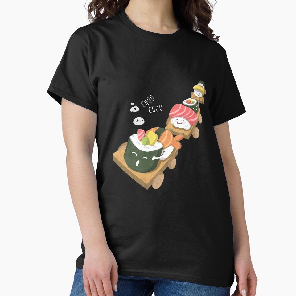Sushi Train Lover Gift, Sushi Illustration Design for Sushi Lovers, Great for Sushi Parties by fatamyfan1... (Image 2)
