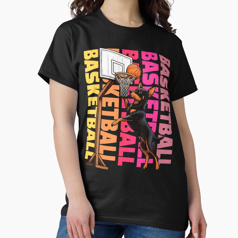 Miniature Pinscher Basketball Sports Dog Lover by AntoinetteKris T-Shirts, Hoodie, Sweatshirt | BlankRebels.com (Image 2)