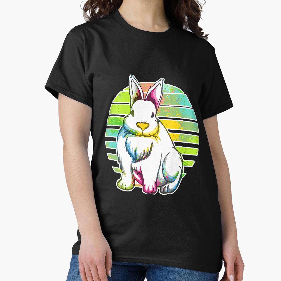Retro 80s Style Vaporwave Easter Bunny by YesterDayCheck T-Shirts, Hoodie, Sweatshirt | BlankRebels.com (Image 2)