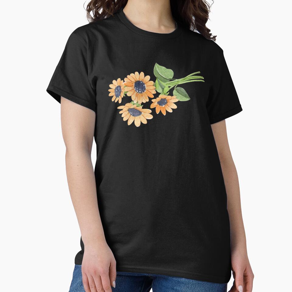 Watercolor sunflower - cottagecore aesthetic by Hoetoons T-Shirts, Hoodie, Sweatshirt | BlankRebels.com (Image 2)