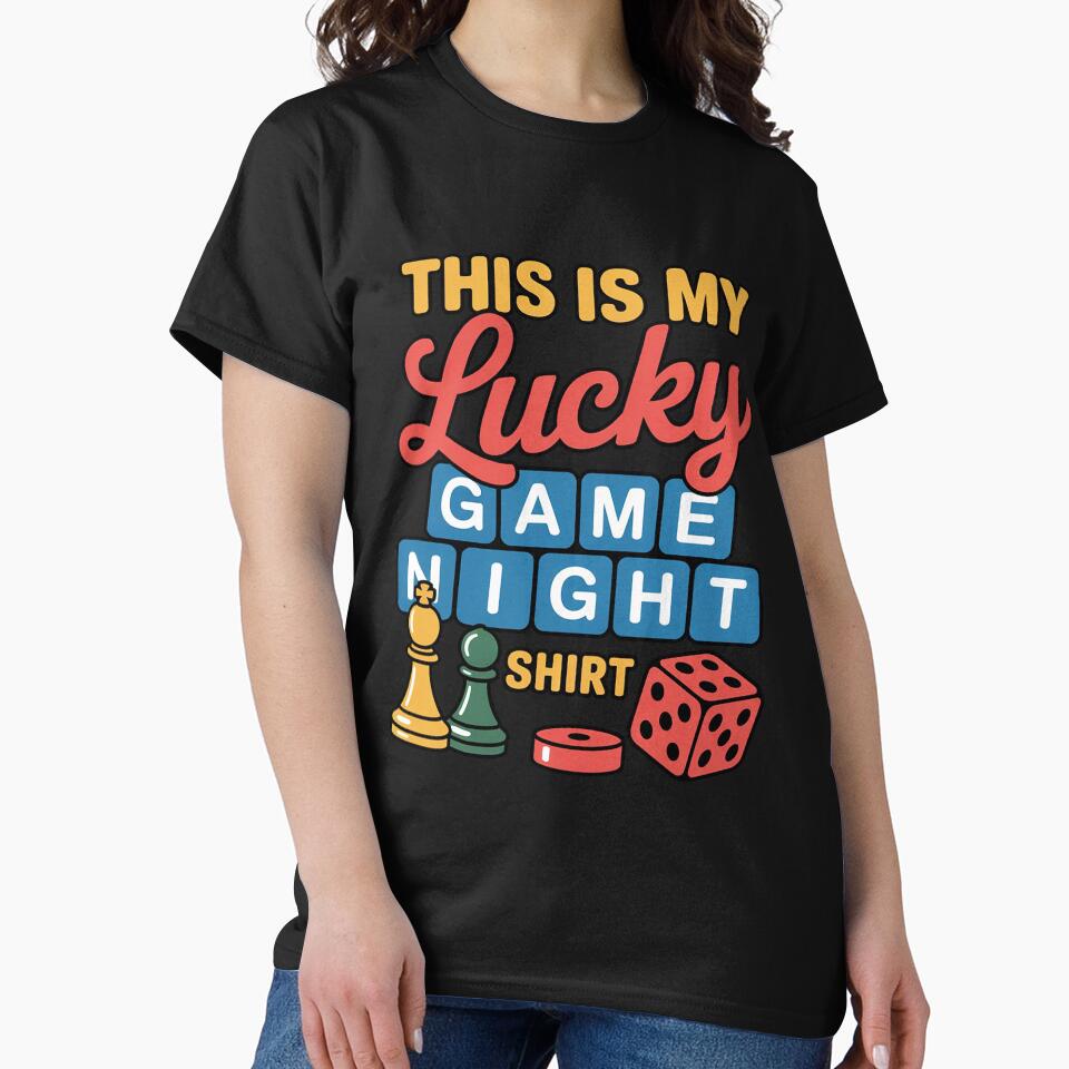 This Is My Lucky Game Night Tabletop Board Game by nicomitchell T-Shirts, Hoodie, Sweatshirt | BlankRebels.com (Image 2)