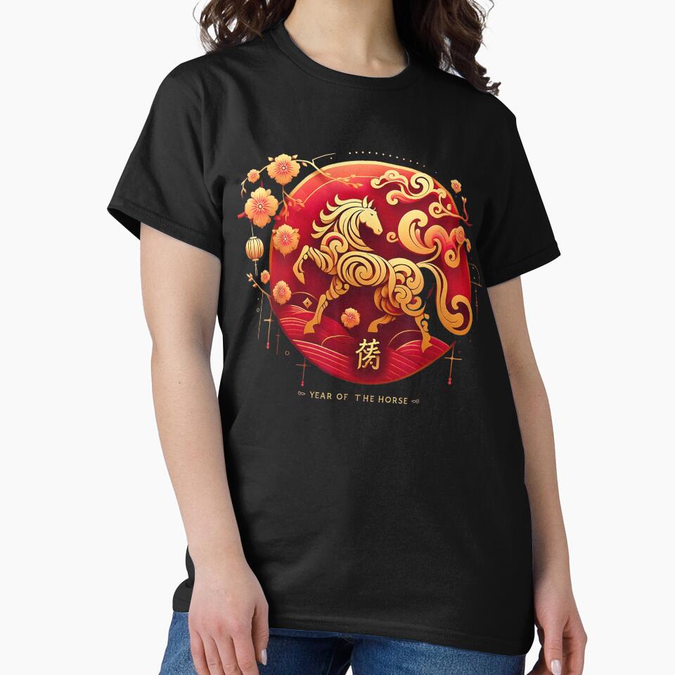 Chinese Zodiac Sign Year of The Horse by BASKF T-Shirts, Hoodie, Sweatshirt | BlankRebels.com (Image 2)