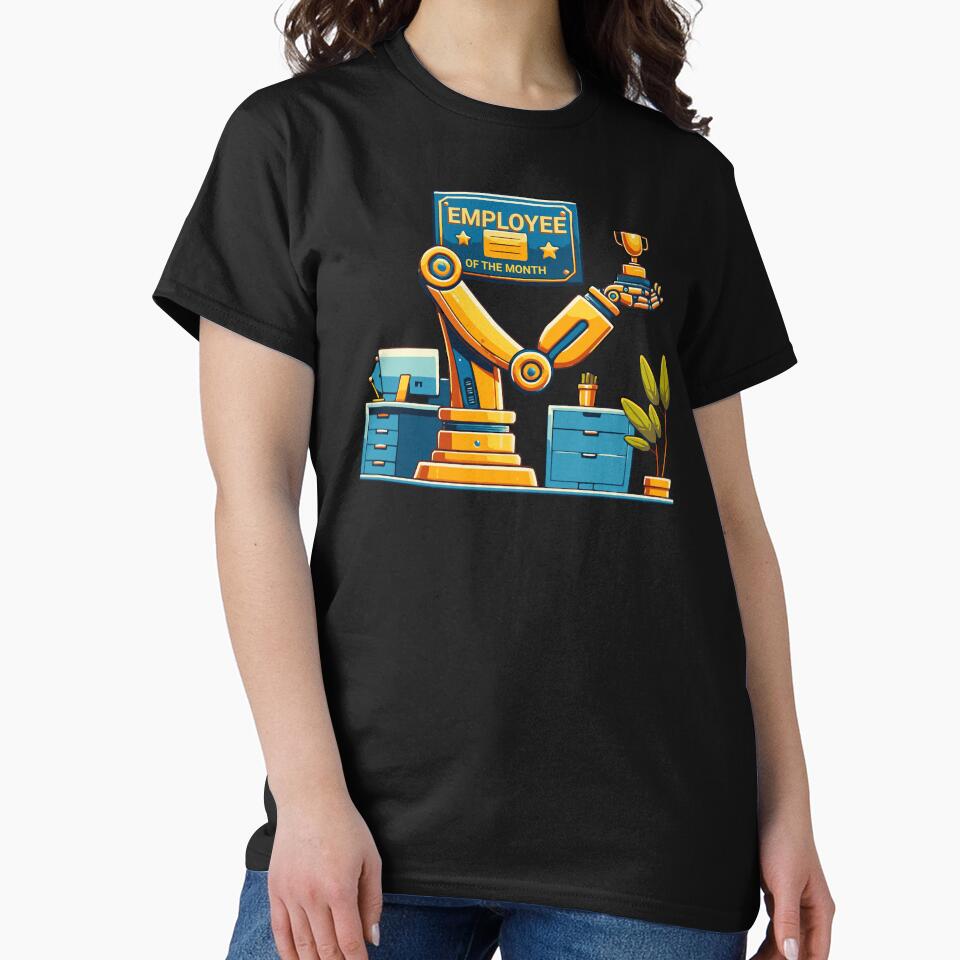 EMPLOYEE OF THE MONTH ROBOT AI FUNNY by HYPeR-NaTUrE T-Shirts, Hoodie, Sweatshirt | BlankRebels.com (Image 2)
