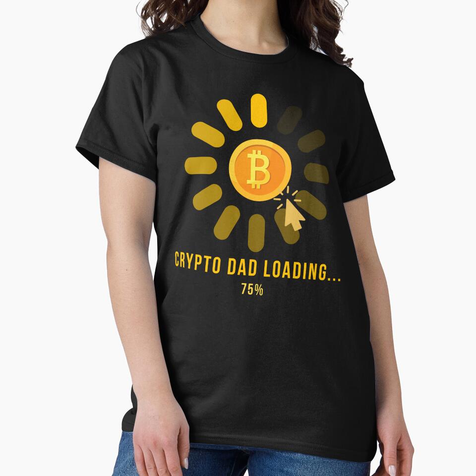 Crypto Dad Loading | Funny Bitcoin Blockchain Meme Design by CoolCreative