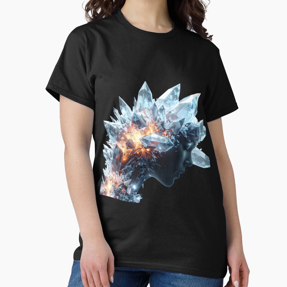 Radiant Crystal Aura Luminous Prism Portrait by CrystalVanta T-Shirts, Hoodie, Sweatshirt | BlankRebels.com (Image 2)