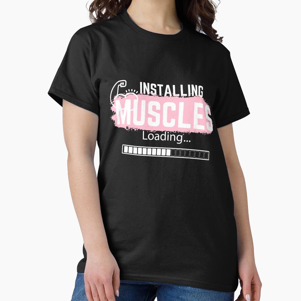 Installing Muscles Loading Please Wait Working Out Gym Gift For Husband Brother Dad Him by videogames86... (Image 2)