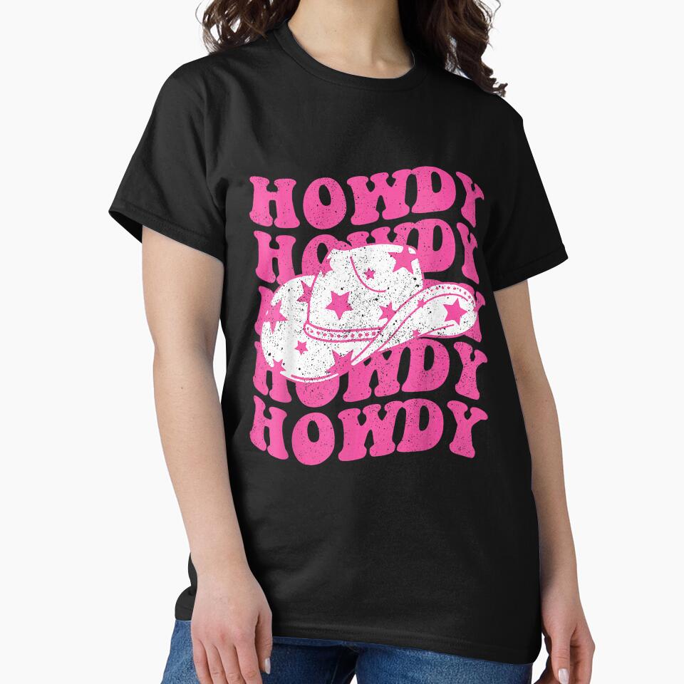 Howdy Southern Western Girl Country T-Shirt, Cowboy Graphic Tees, Southern T-Shirt, Retro Cowgirl Hoodie,... (Image 2)